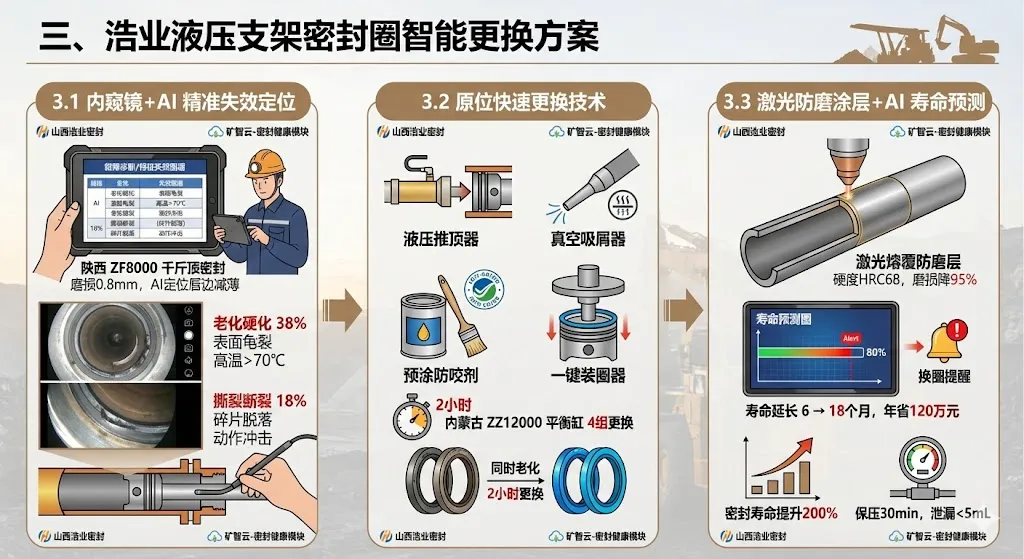 浩业液压支架密封圈智能更换方案